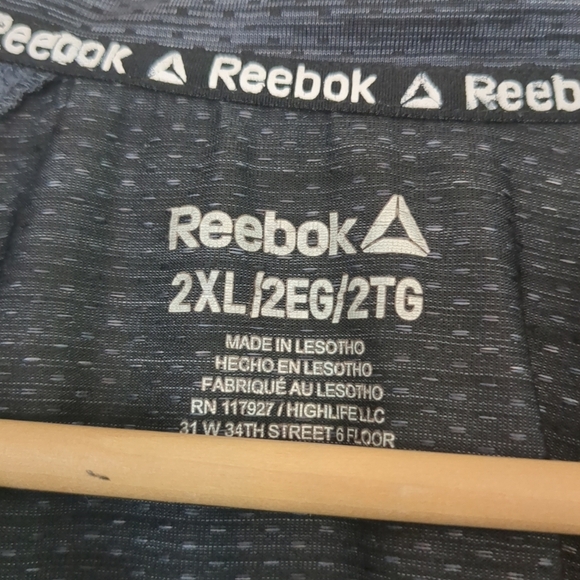 Reebok Shirt Mens 2XL Gray Short Sleeve Dri Fit Athletic Activeleisure - Picture 4 of 8